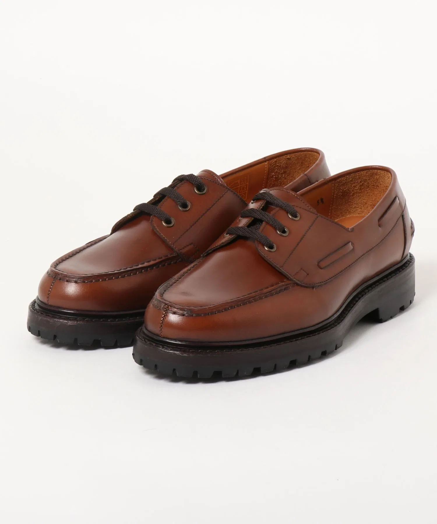 Унисекс обувь из натуральной кожи Jalan Sriwijaya BOAT SHOES коричневые — фото 4