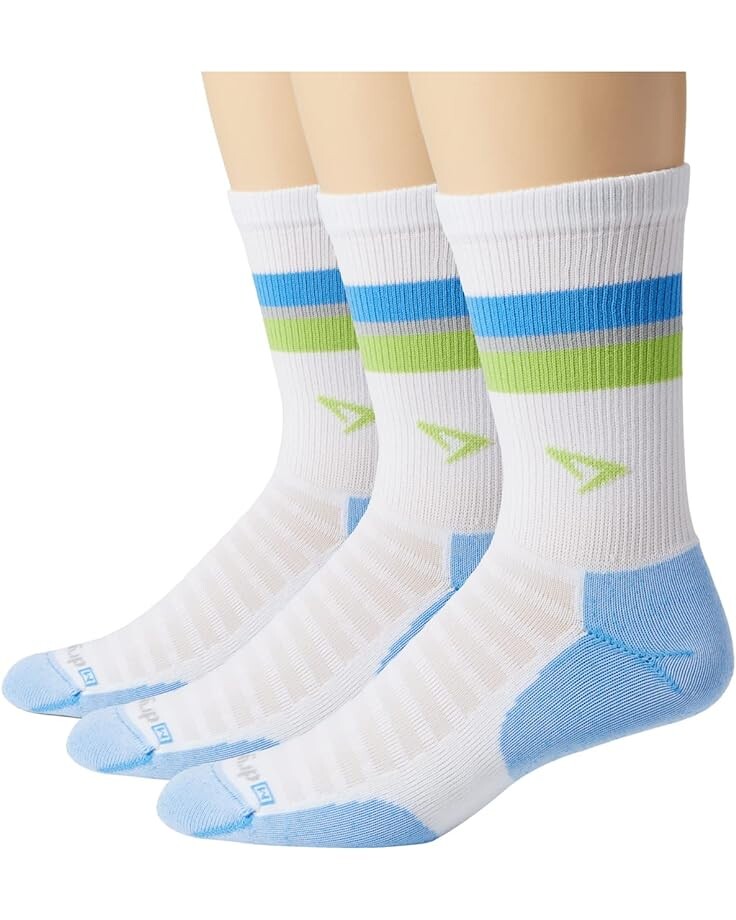 

Носки Drymax Run Lite-Mesh Crew 3-Pack, цвет White/Sky Blue/Gray/Lime