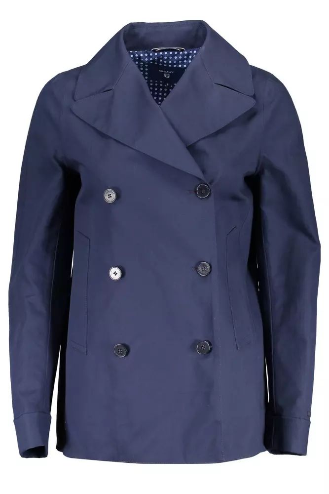

Gant Chic Хлопковая спортивная куртка с логотипом для женщин, синий