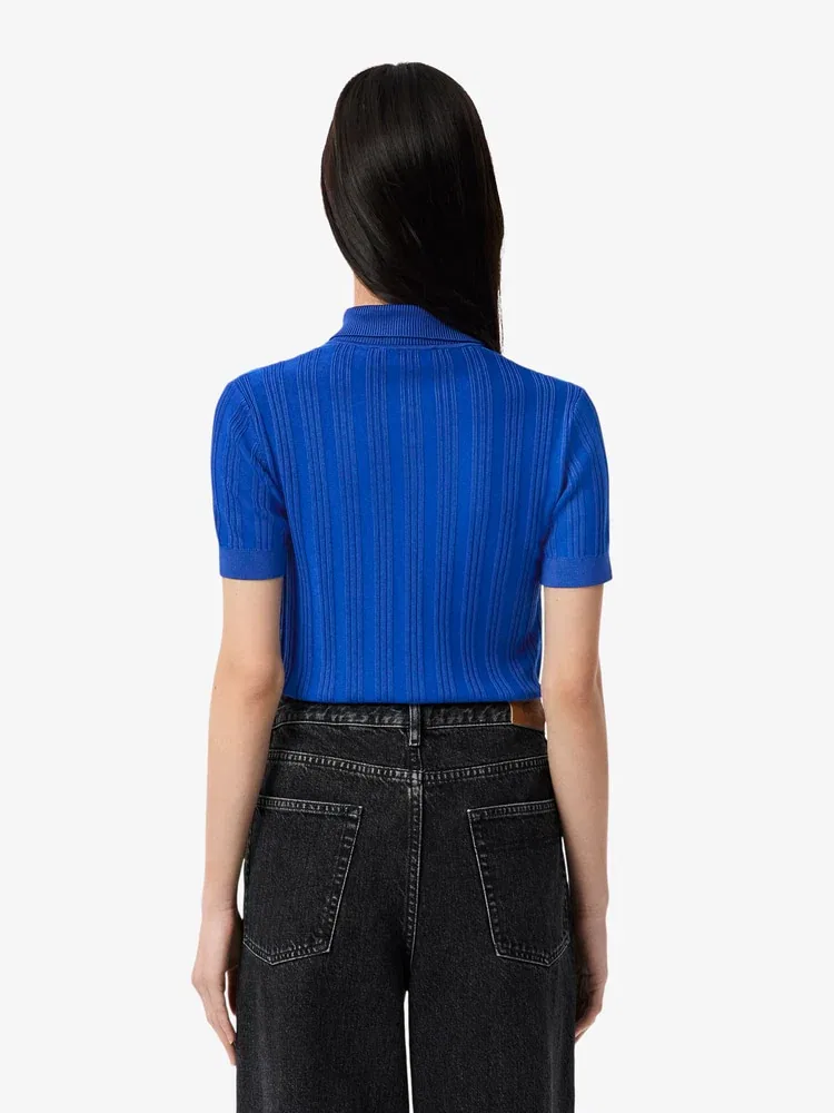 Кардиган женский LACOSTE Royal Blue, плиссированный, из вискозы — фото 3
