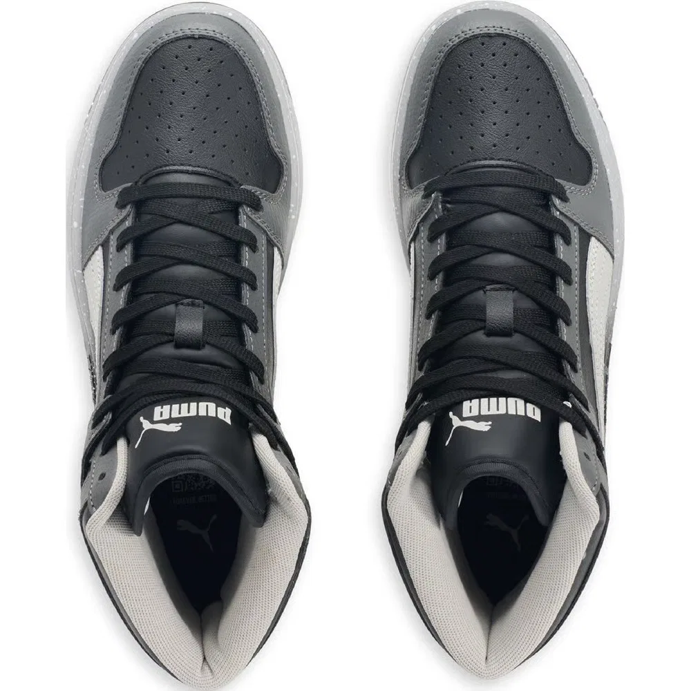 Детские высокие кроссовки Puma, Grey/Black — фото 4