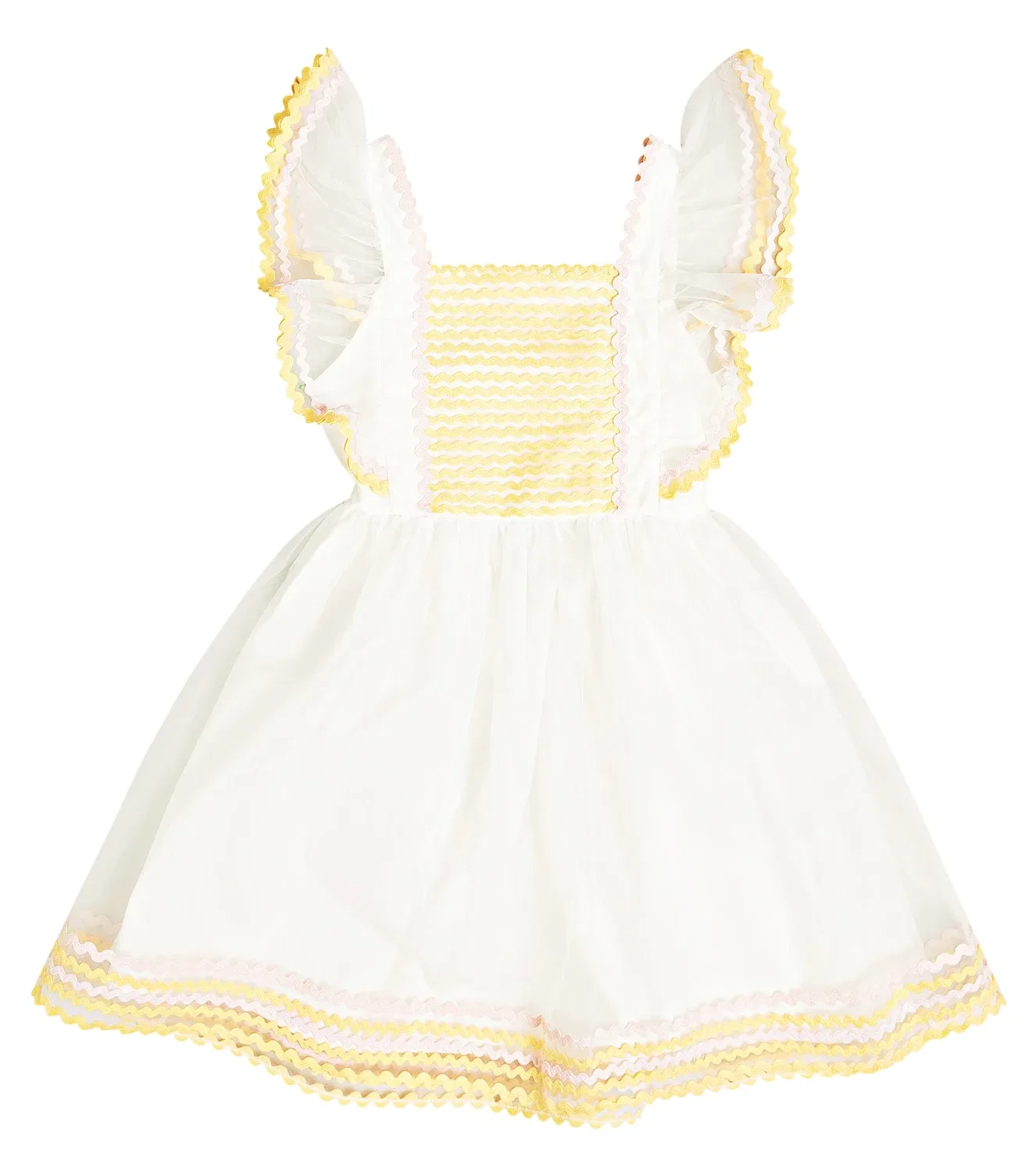Платье из тюля с вышивкой Stella Mccartney Kids, белый