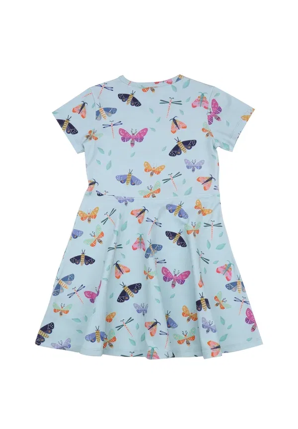 Платье с принтом бабочек Colorful butterflies-dress Walkiddy, розовый — фото 2