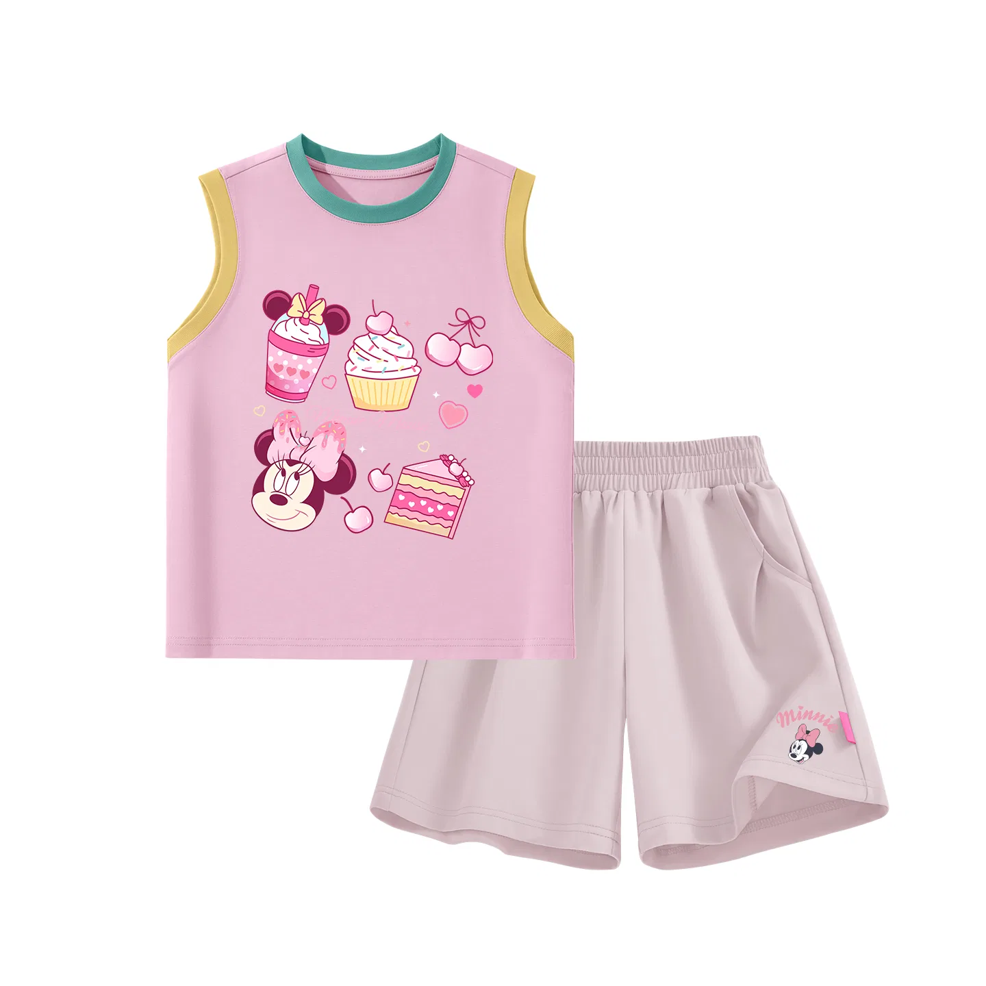 Костюм спортивный повседневный с круглым вырезом, Disney, Di Sweet Gown Blue Pink