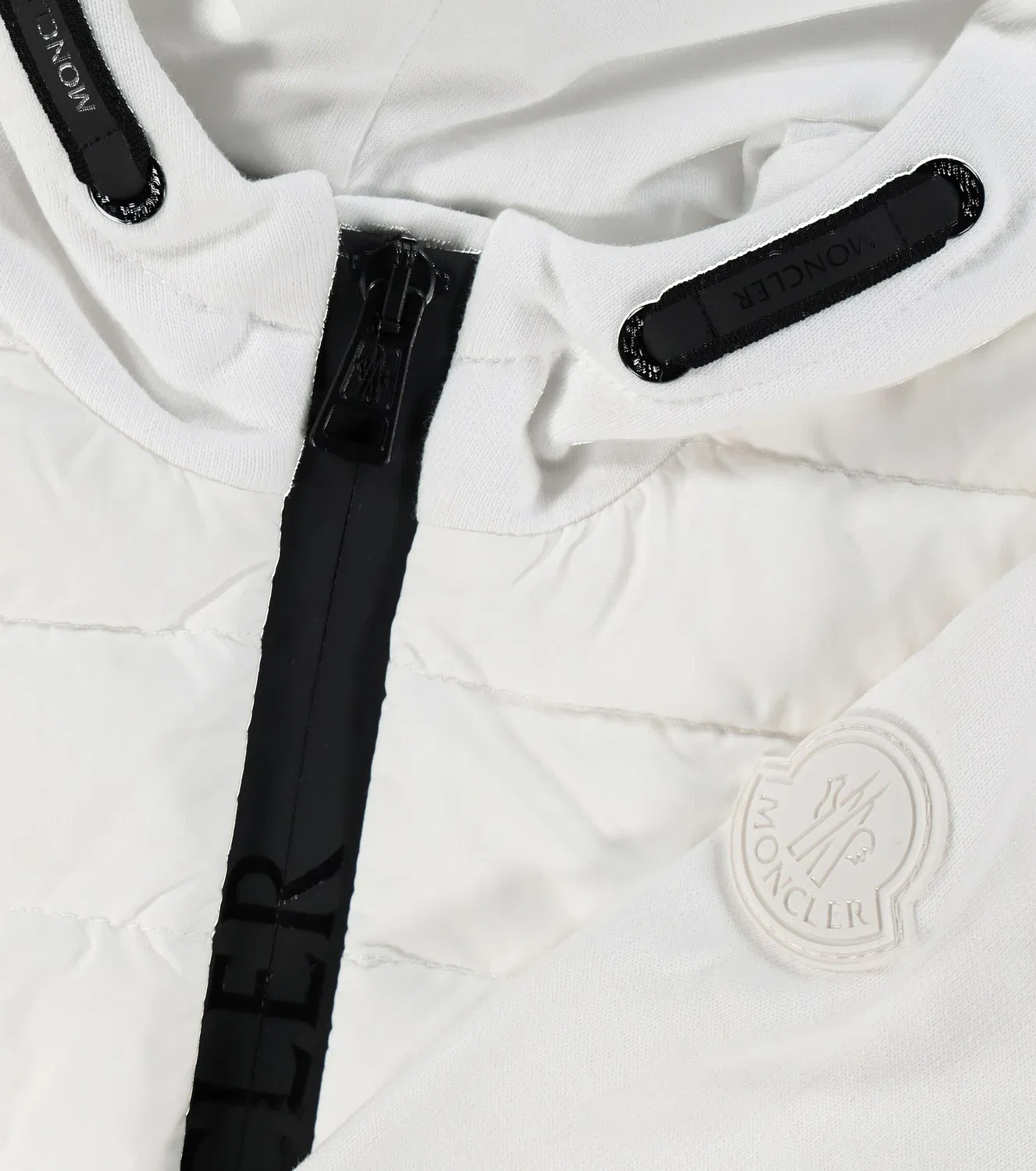 Пуховый кардиган Moncler Enfant, белый — фото 3