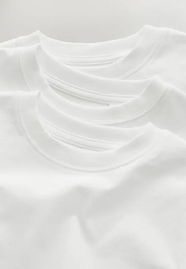 Футболка хлопковая Monochrome 3 pack short sleeve Next белый — фото 3