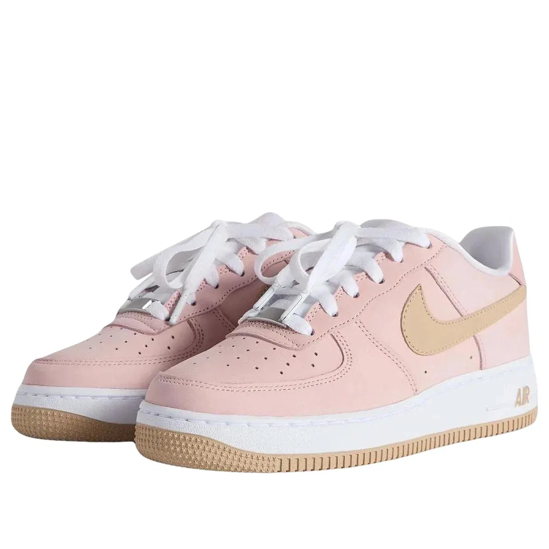 Детские кроссовки с кожаным верхом Kith Air Force 1 Low 'Un Linen' Nike, Linen/Atmosphere/White/White — фото 3