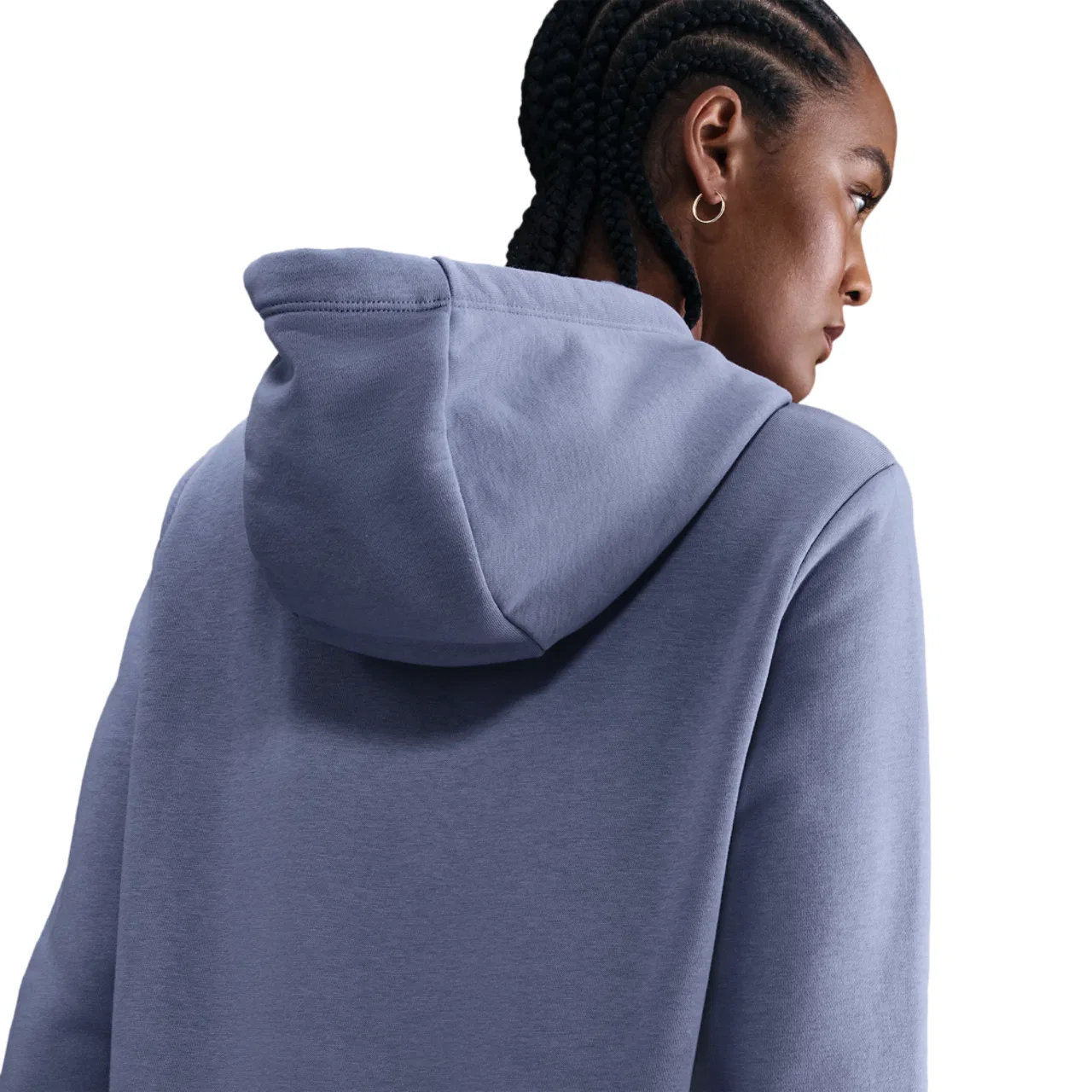 Женское худи Club Fleece PO Nike, цвет World Indigo/White — фото 2