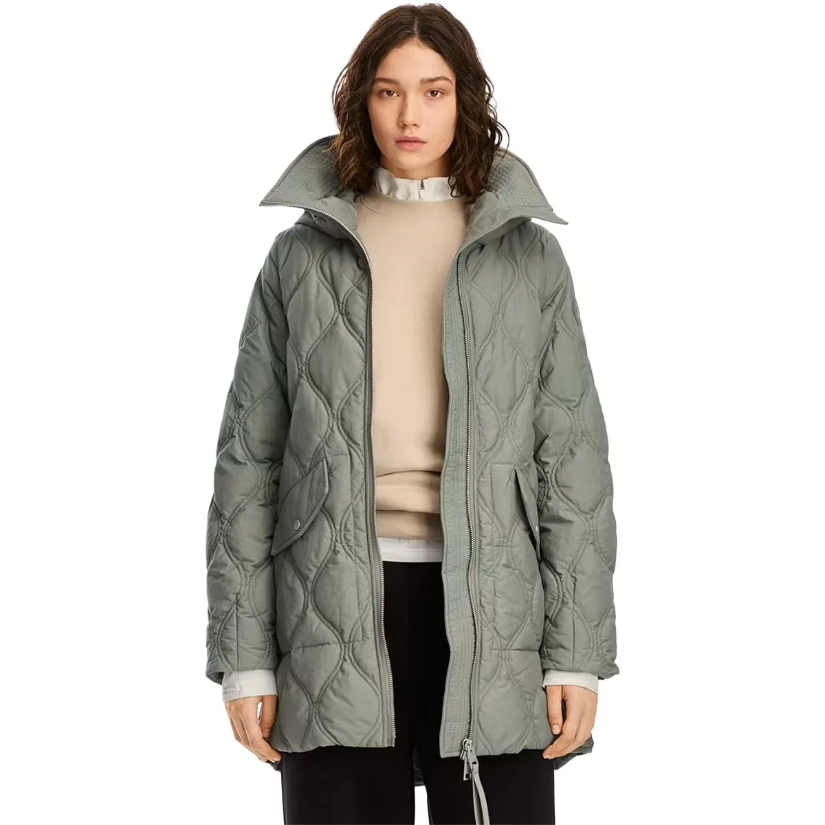 Женское пальто утепленное с пуховым наполнителем Alessia Canada Goose, Sagebrush