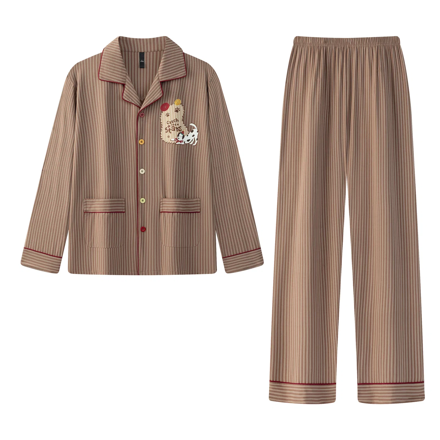 Детский комплект пижам с принтом Gongdie, Coffee-Men's