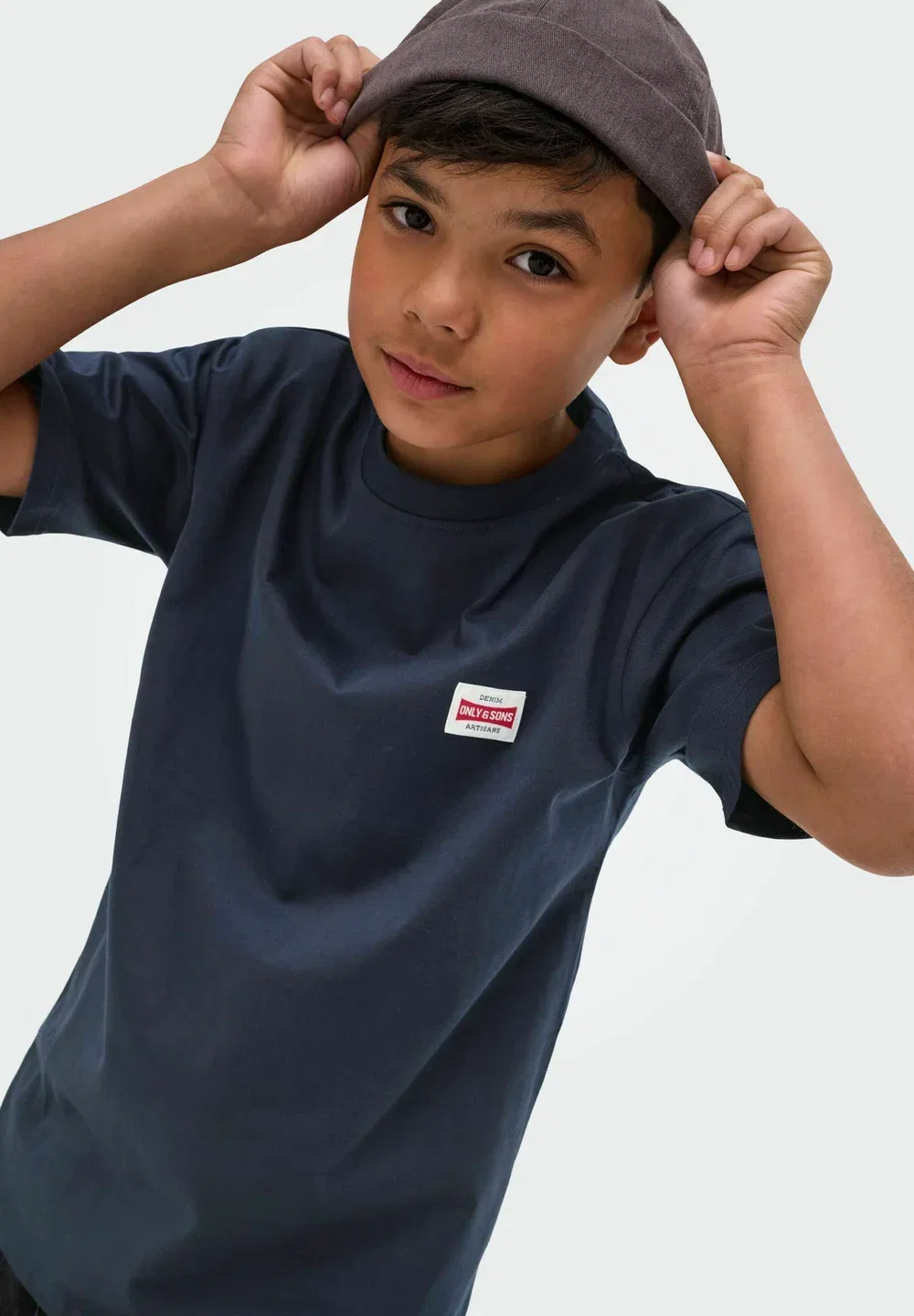 Комплект из двух базовых футболок Osjfred life label - Only & Sons Junior, Night Sky — фото 4