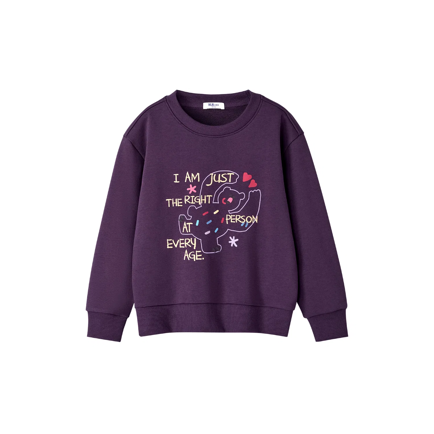 Детский свитшот с принтом HLA, Dark Purple 16