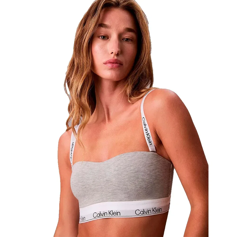 Бюстгальтер Bandeau Bralette Calvin Klein, серый