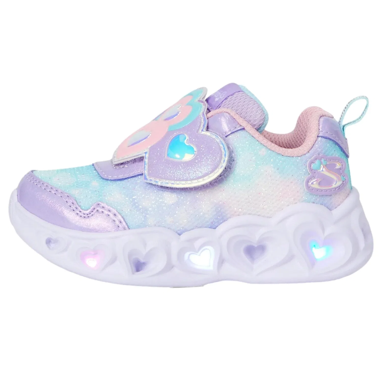Детские кроссовки Skechers Heart Lights - Lovin Reflection, лавандовый/светло-розовый