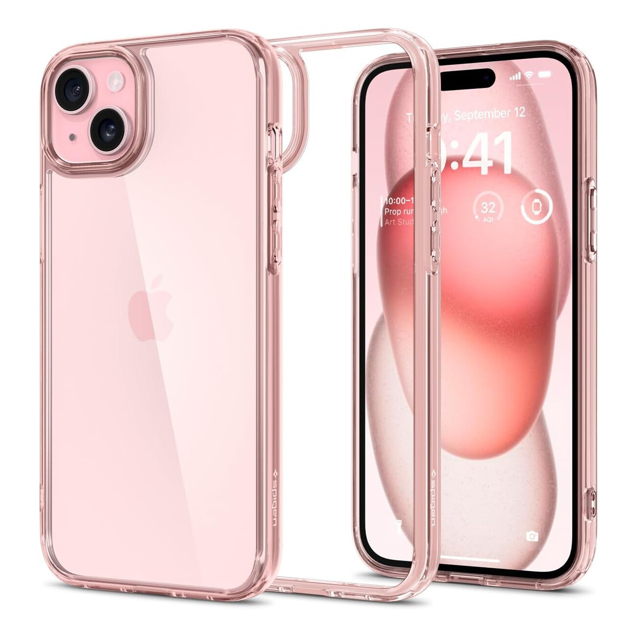 

Чехол Spigen Ultra Hybrid для iPhone 15, Rose Crystal, Прозрачный, Чехол Spigen Ultra Hybrid для iPhone 15, Rose Crystal