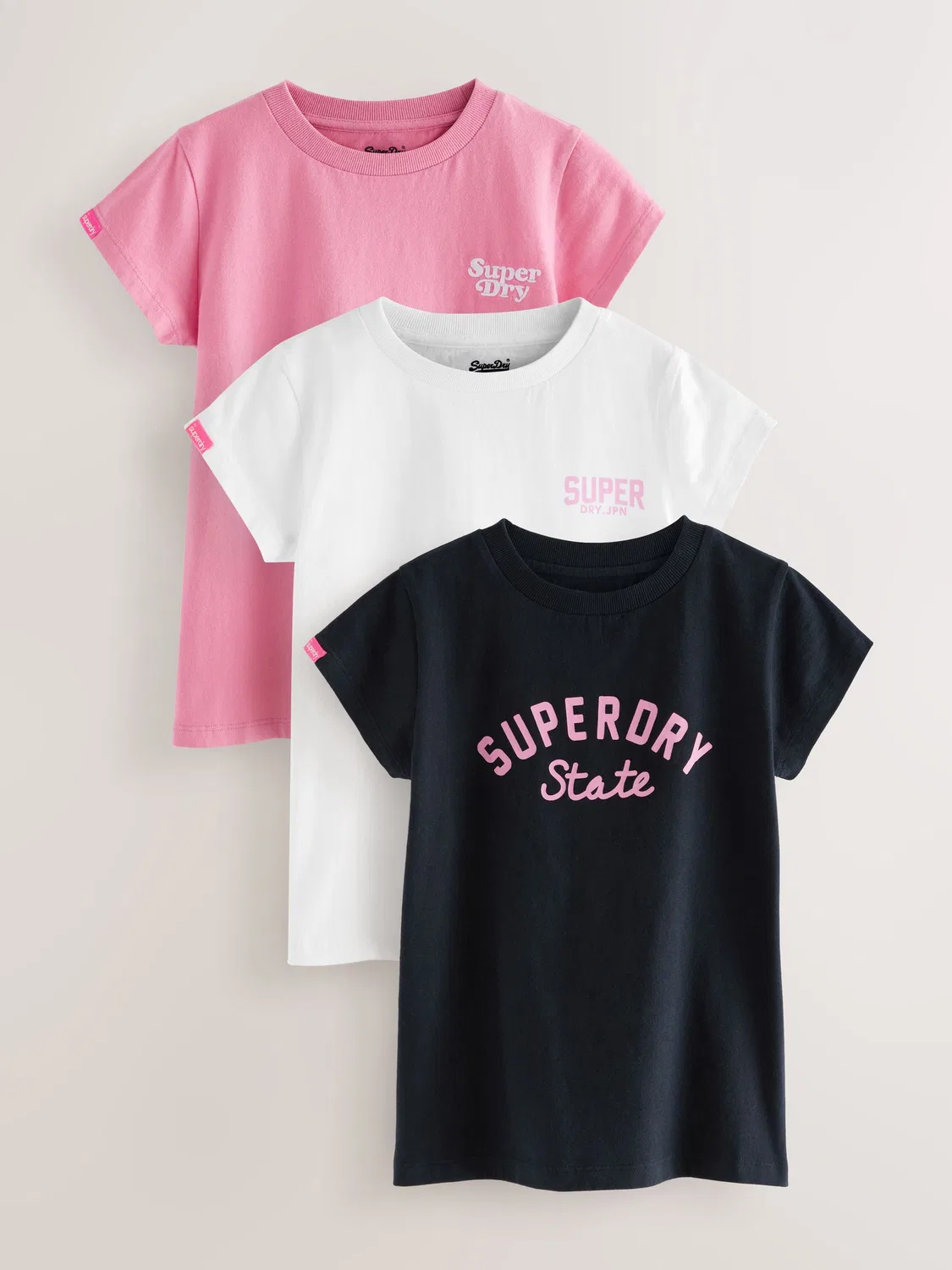 Футболка детская, набор 3 шт Superdry, мультиколор