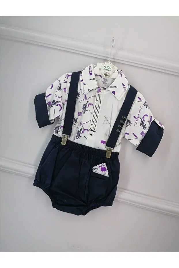 Детский комбинезон для мальчиков хлопковый Balbebekstore, Navy Blue