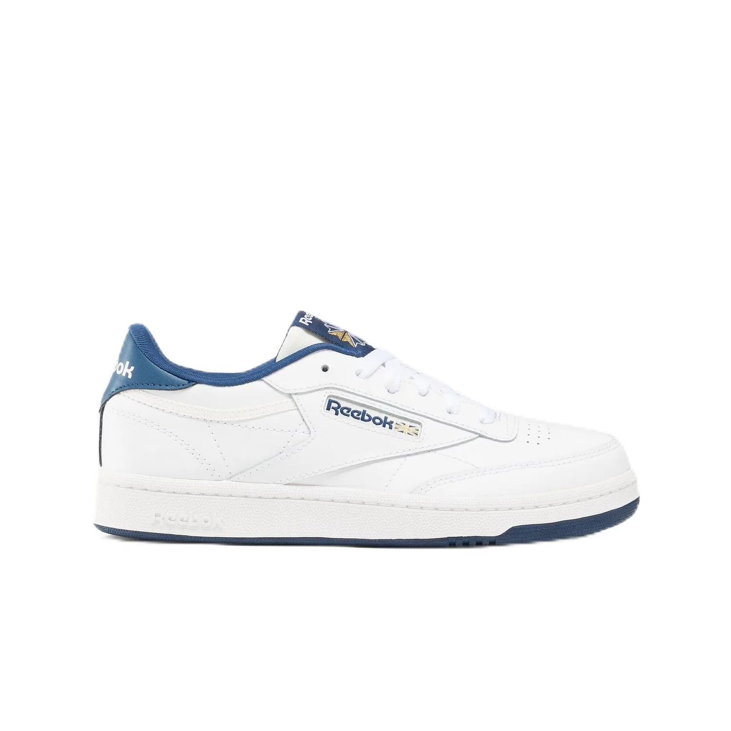 Детские кроссовки для мальчиков кожаные Club C Reebok, Ftwwht Uniblu Chalk