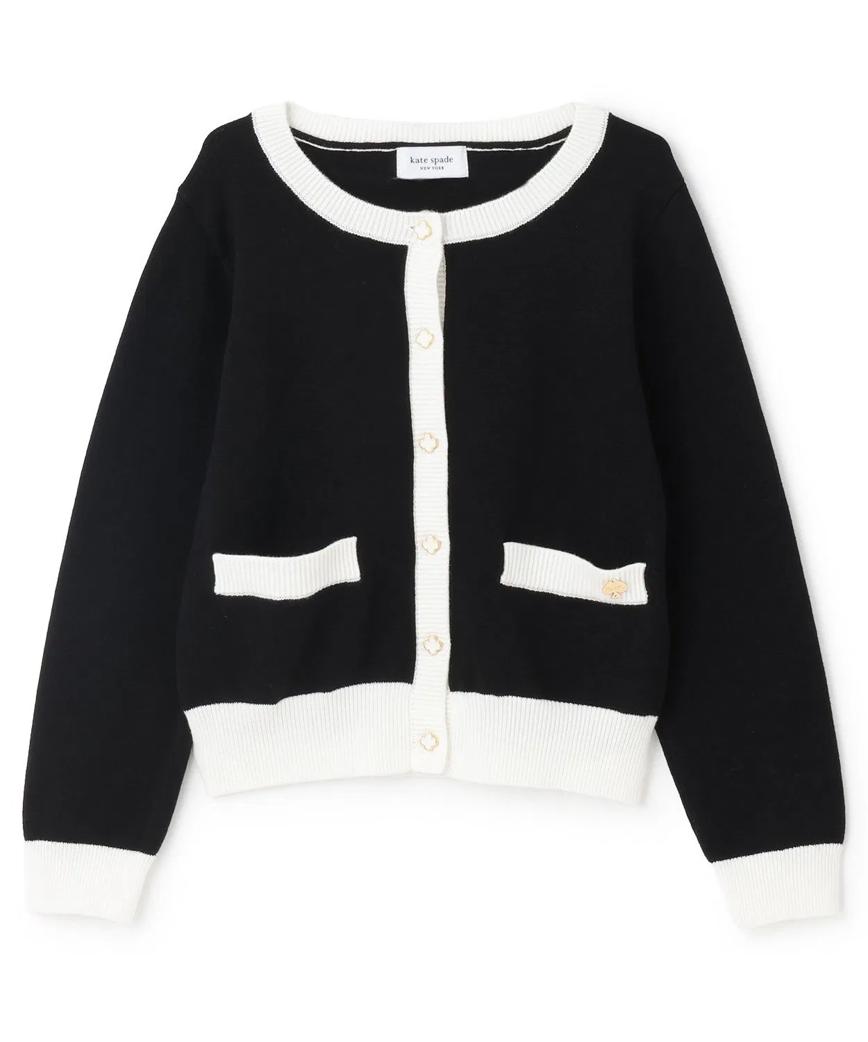 Детский кардиган с длинным рукавом модель Bicolor, kate spade new york kids, Black
