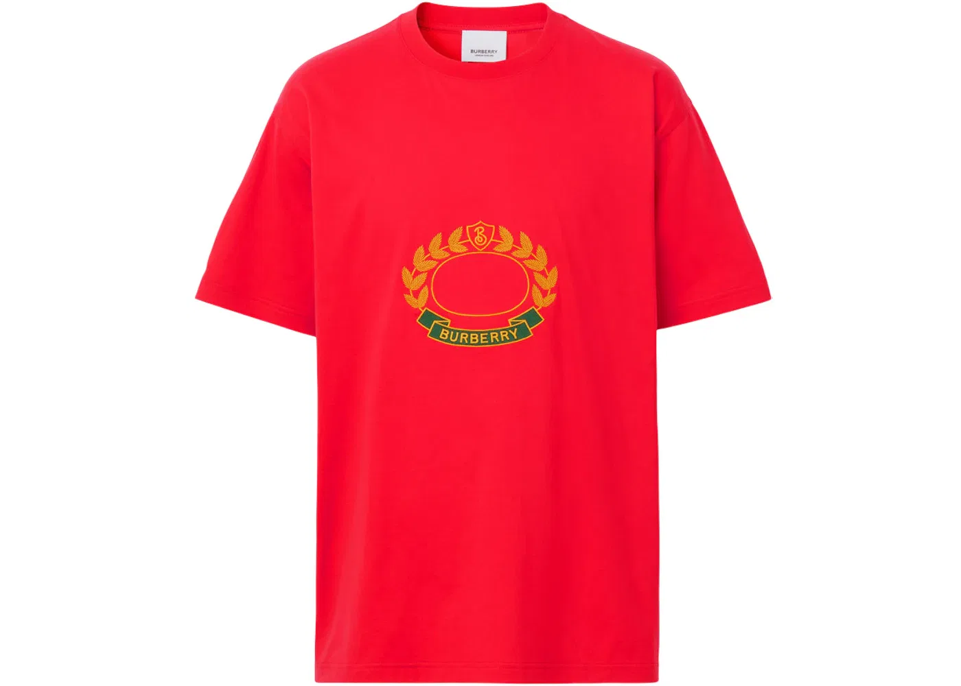Мужская футболка с принтом Burberry Oak Leaf Crest Oversized T-Shirt Burberry, Bright Red