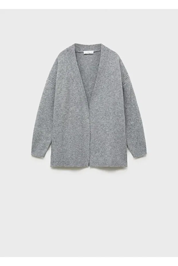 Детский кардиган для девочек с принтом Mango Woman, Metal Gray — фото 4