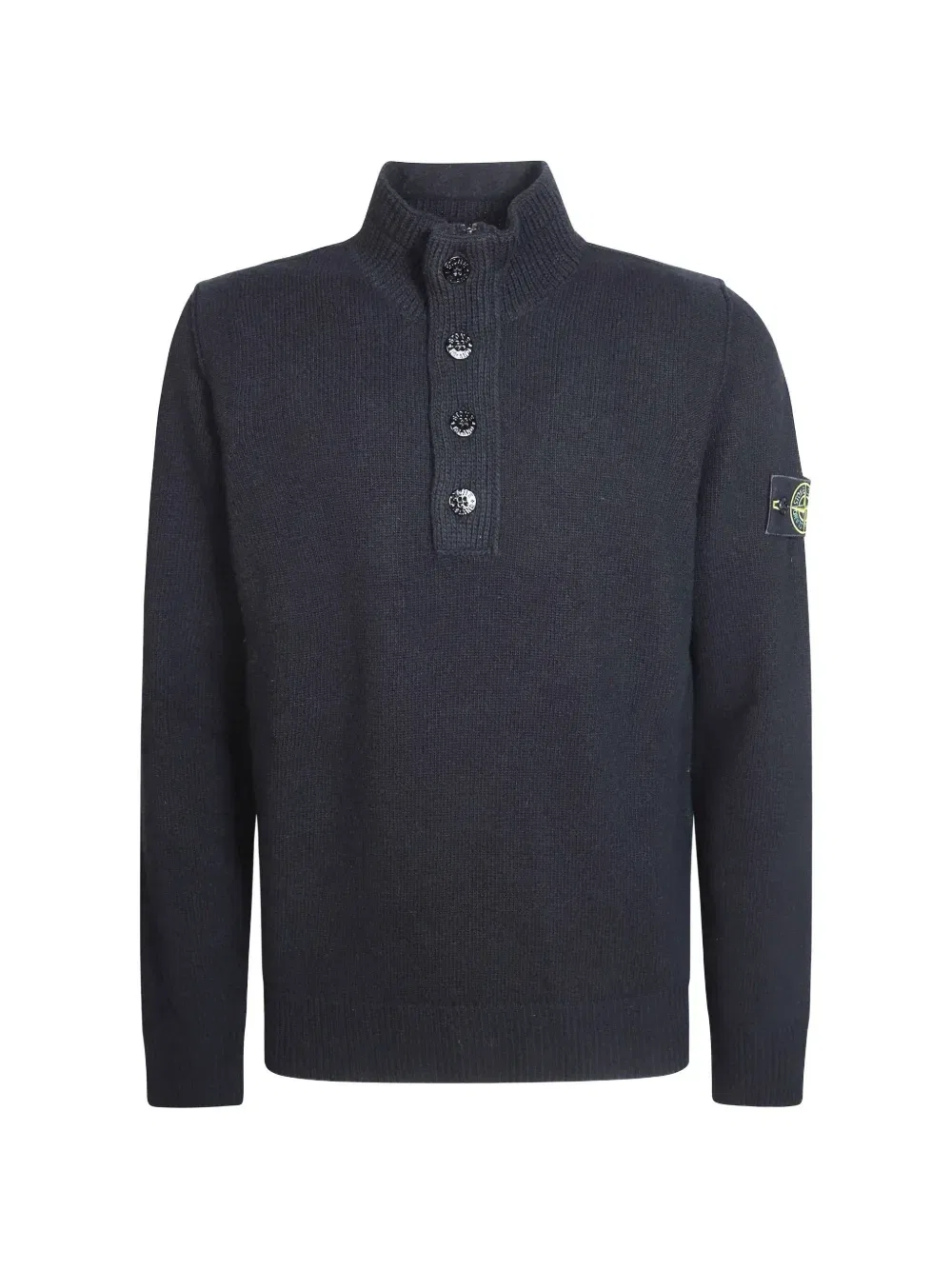 Свитер на пуговицах с нашивкой-компасом Stone Island, синий