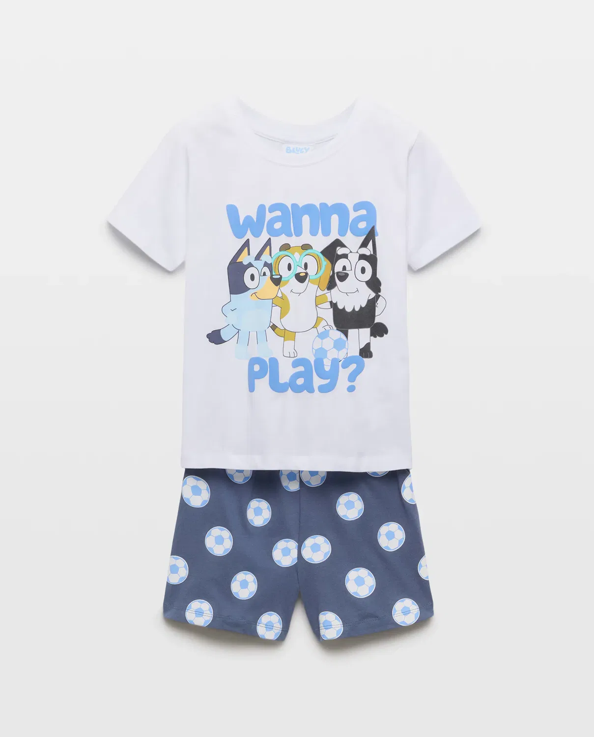 Детская пижама с коротким рукавом Bluey Cotton Juice, Azul Marino