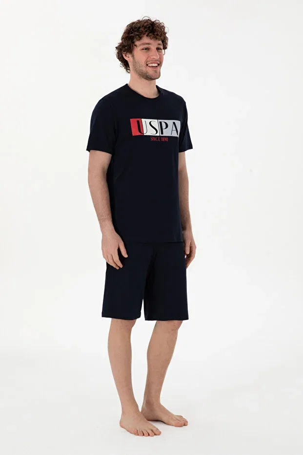 Мужской комплект пижам с коротким рукавом U.S. Polo Assn., Navy Blue — фото 4