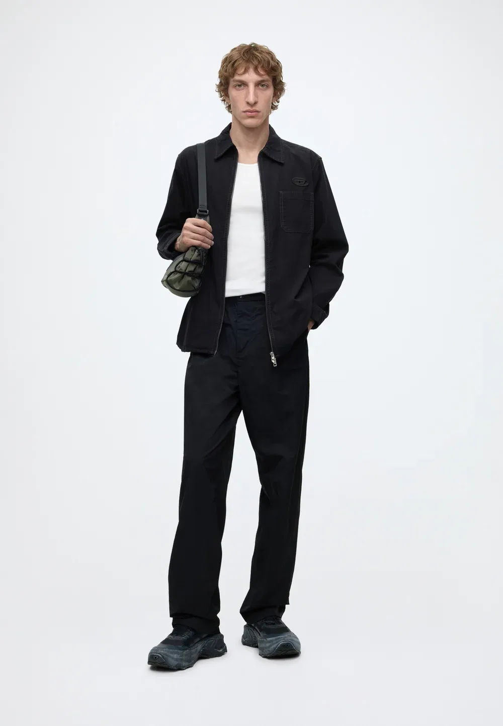 Alias zip - летняя куртка Diesel, Black — фото 2
