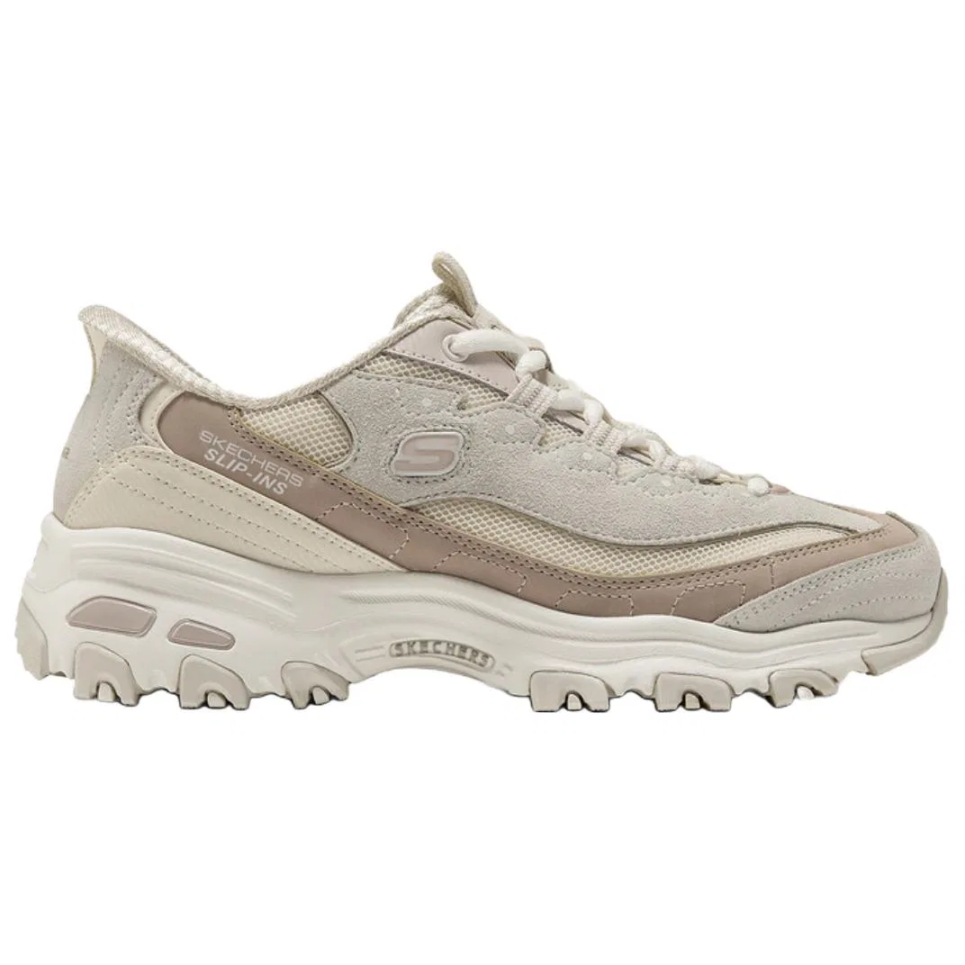 Кроссовки детские платформа Skechers DLITES, Ecru — фото 3