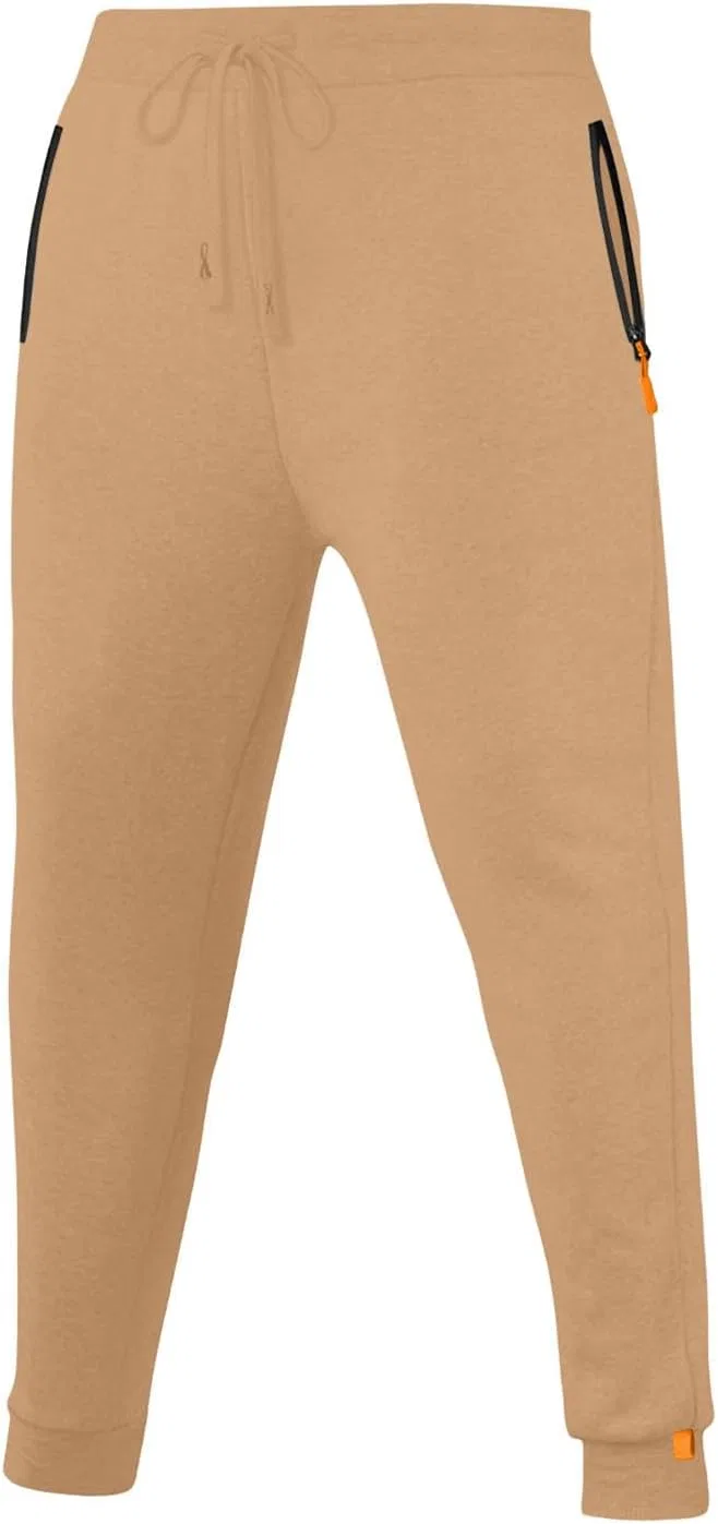 Мужские спортивные штаны из флиса с утяжкой, Khaki-1 — фото 3