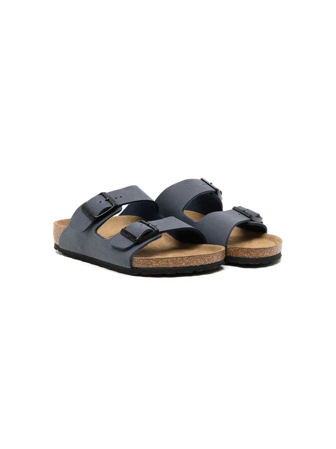 Кожаные сандалии с двойными ремешками Birkenstock, темно-синий
