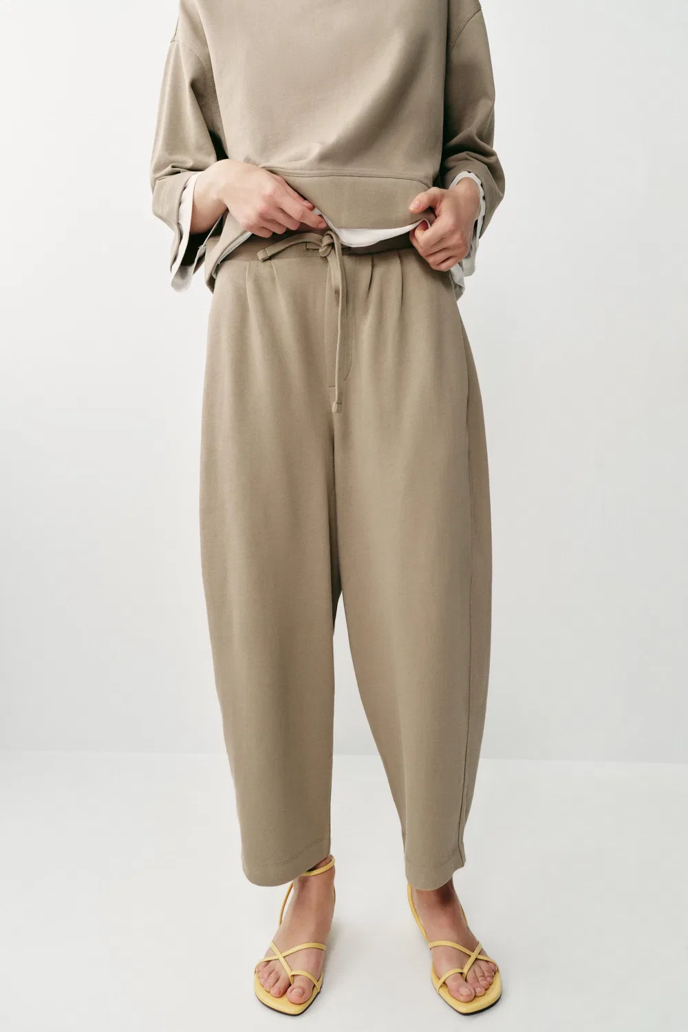 ШТАНЫ-ПОДВЕСКИ ZARA, Mid-Camel — фото 2