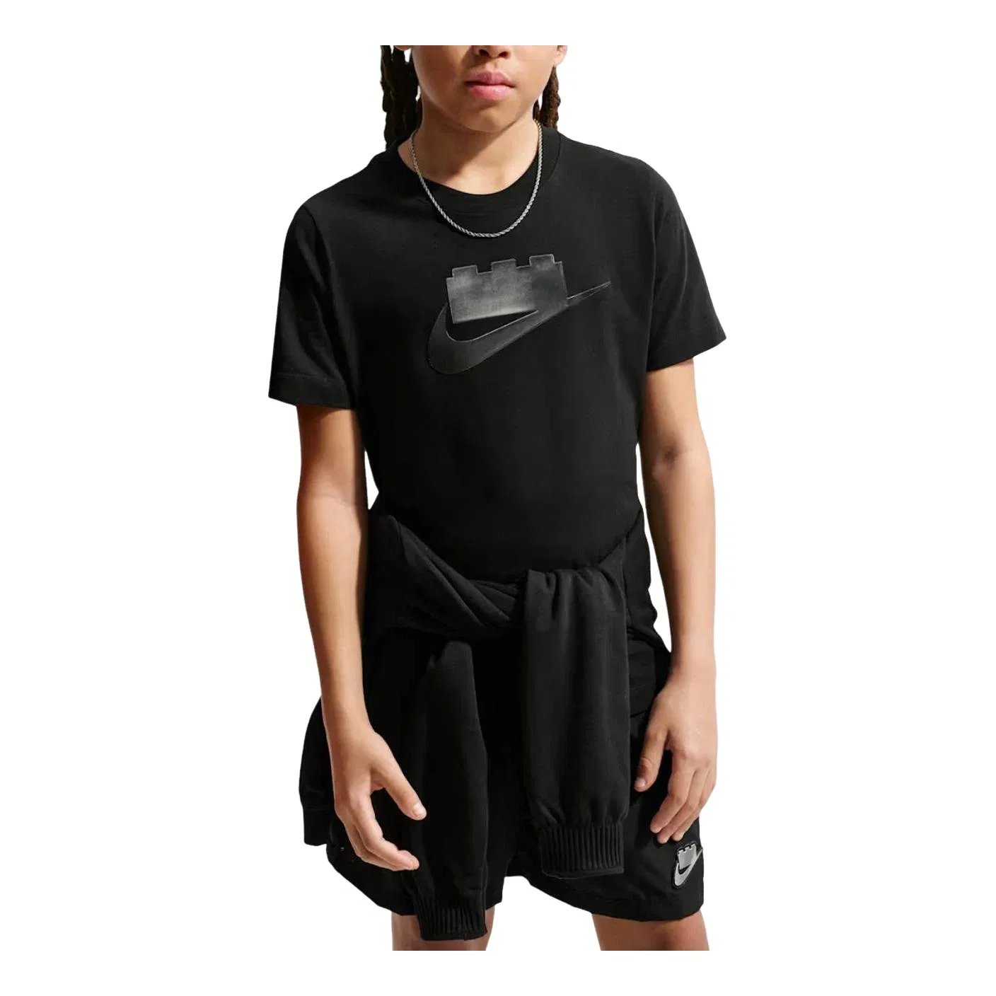 Детская футболка с принтом Nike x LEGO Collection, черный — фото 2