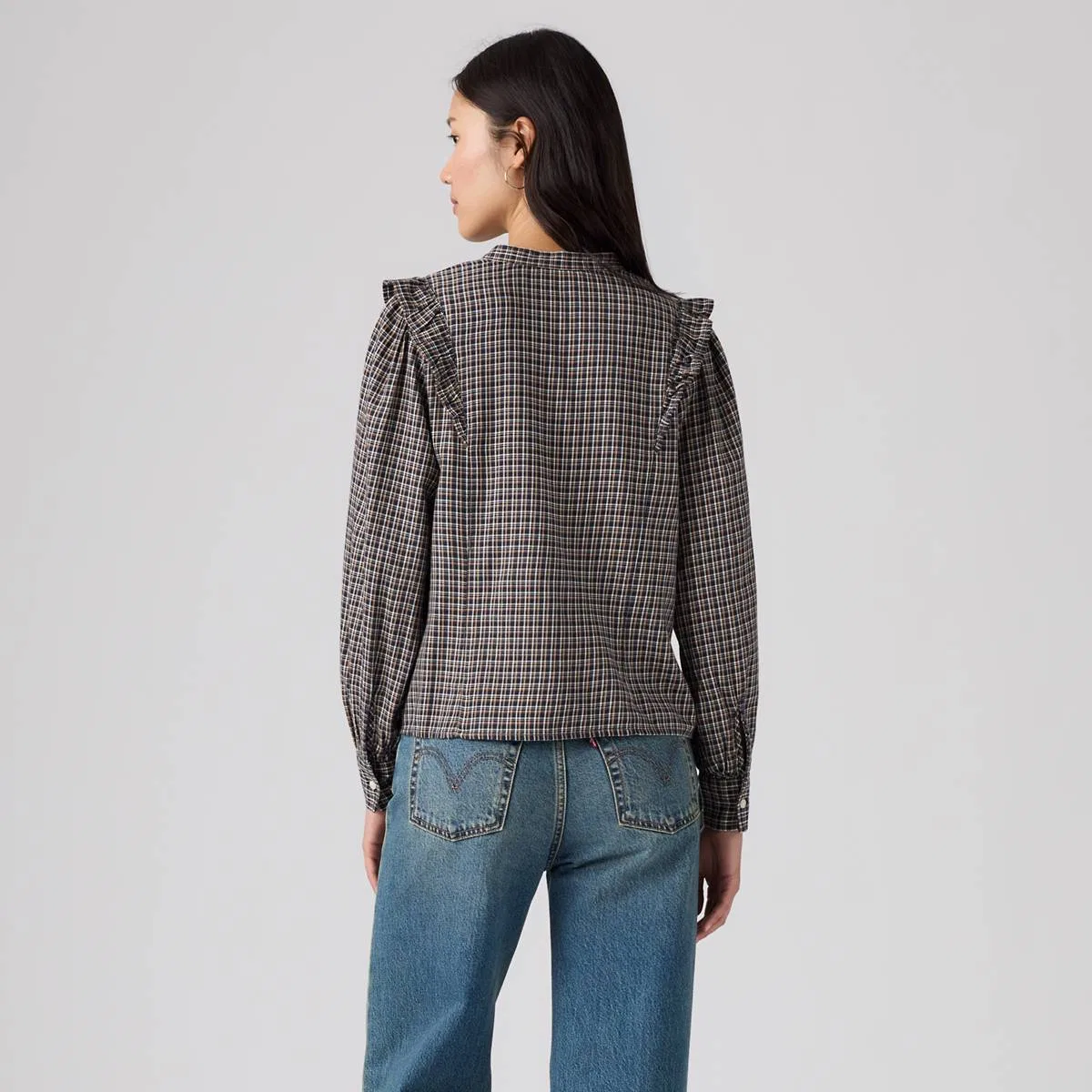 Рубашка в стиле вестерн Джесси Levi's, Almeta Plaid Navy Blazer - Blue — фото 4
