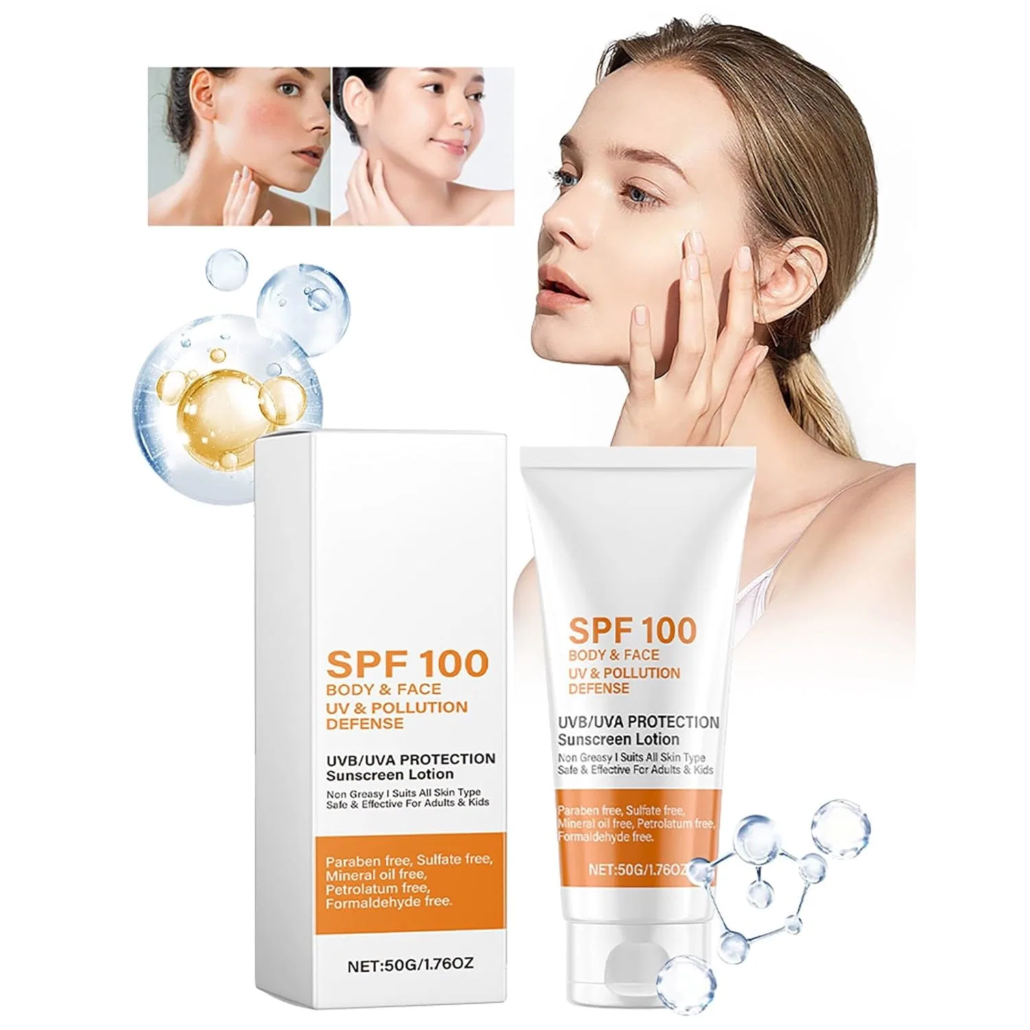 Солнцезащитный гель SPF 100, 50 г, 2 шт Generisch — фото 2