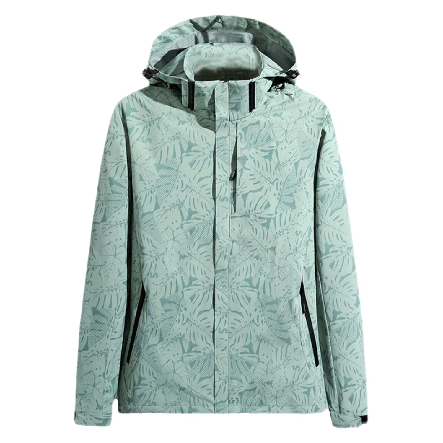 Женская легкая непромокаемая куртка с капюшоном Maple Print, Verde — фото 4