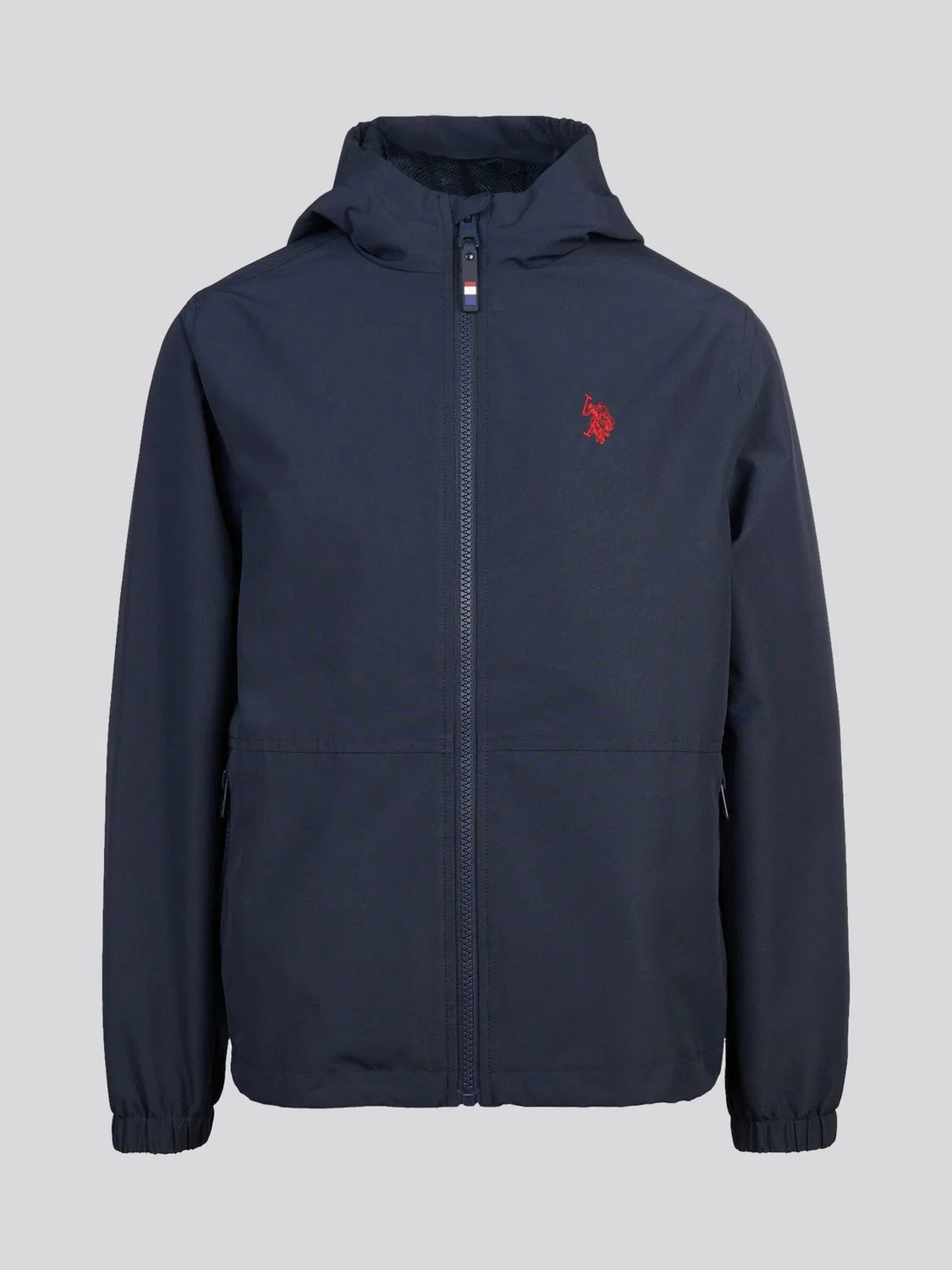Ветровка с капюшоном, сетчатая подкладка U.S. Polo Assn., темно-синий
