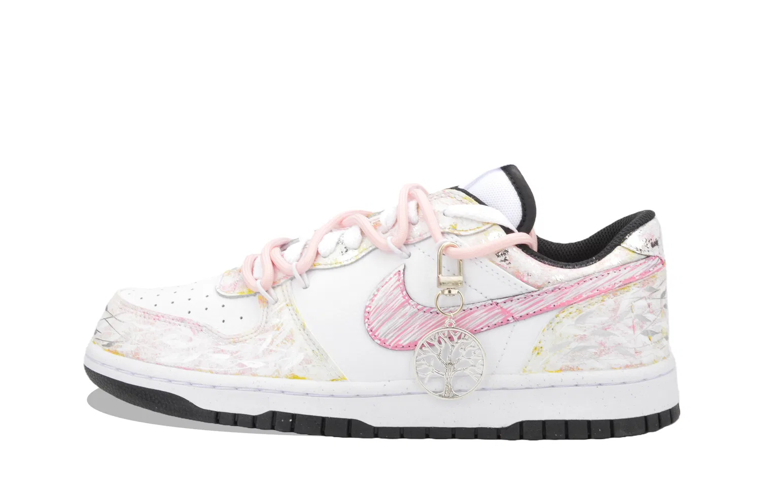 Детские кеды для скейтбординга Nike Big, Pink/White — фото 3
