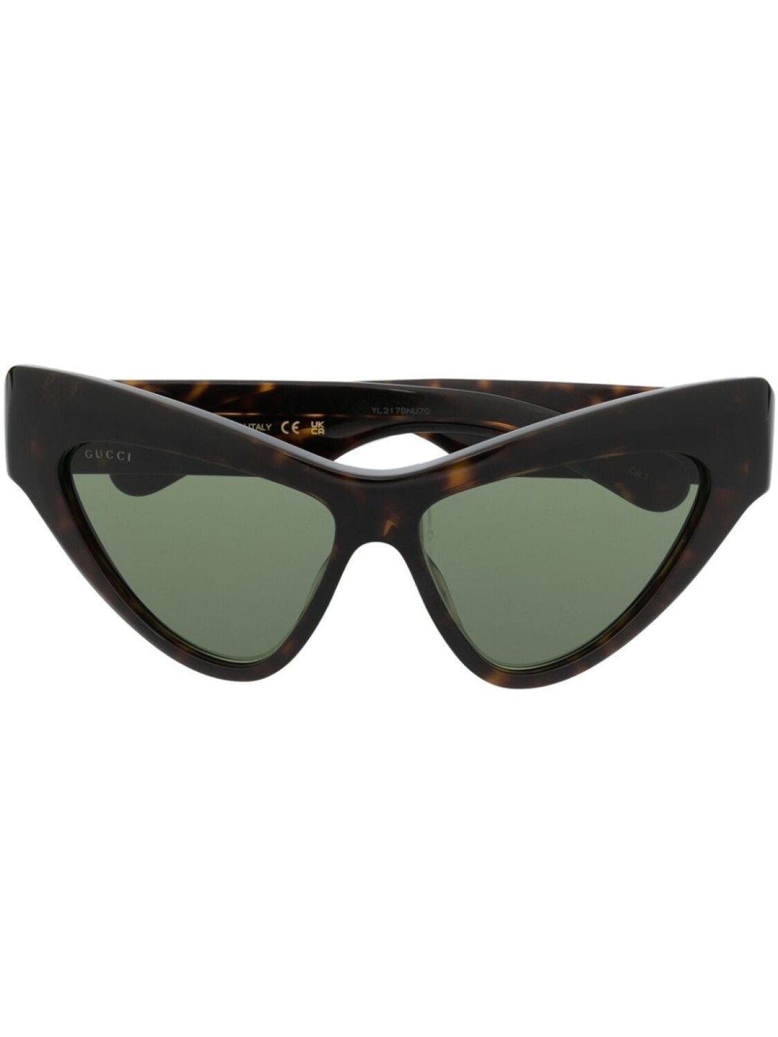 

Gucci Eyewear солнцезащитные очки в оправе 'кошачий глаз', коричневый