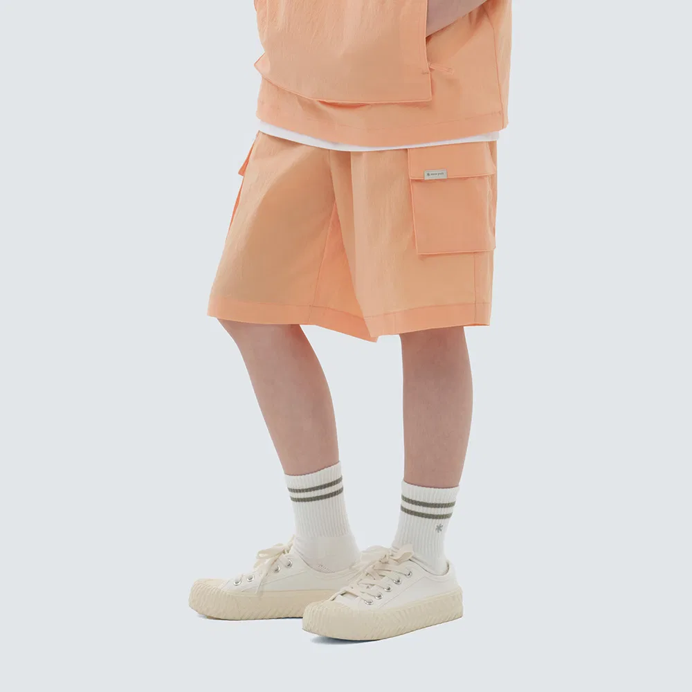 Детские карго-шорты Root светло-оранжевые от Snowpeak Apparel Kids