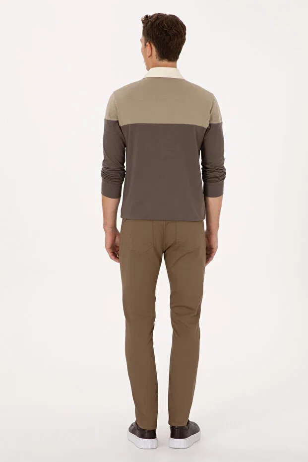 Мужские брюки-чинос из хлопка U.S. Polo Assn., Khaki — фото 4