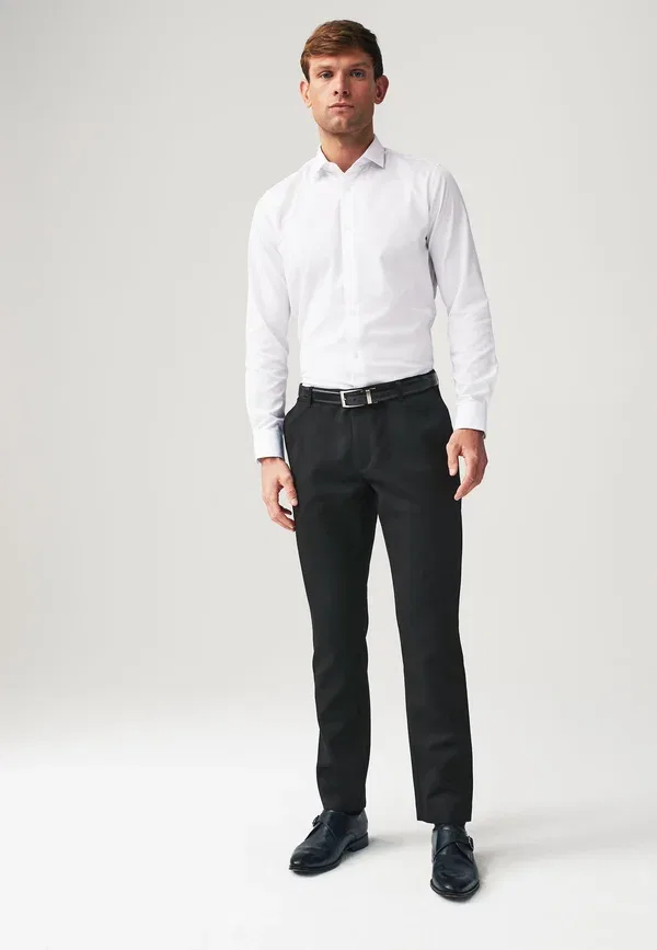 Брюки из полиэстера и вискозы 2 pack slim fit plain front Next, черный