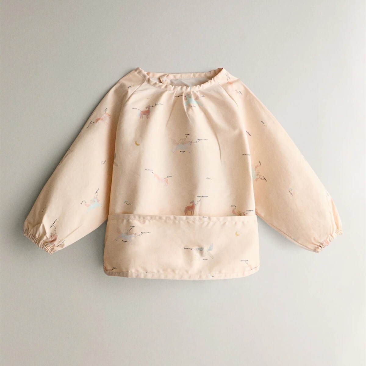 

Детский нагрудник Zara Home Unicorn, персиковый