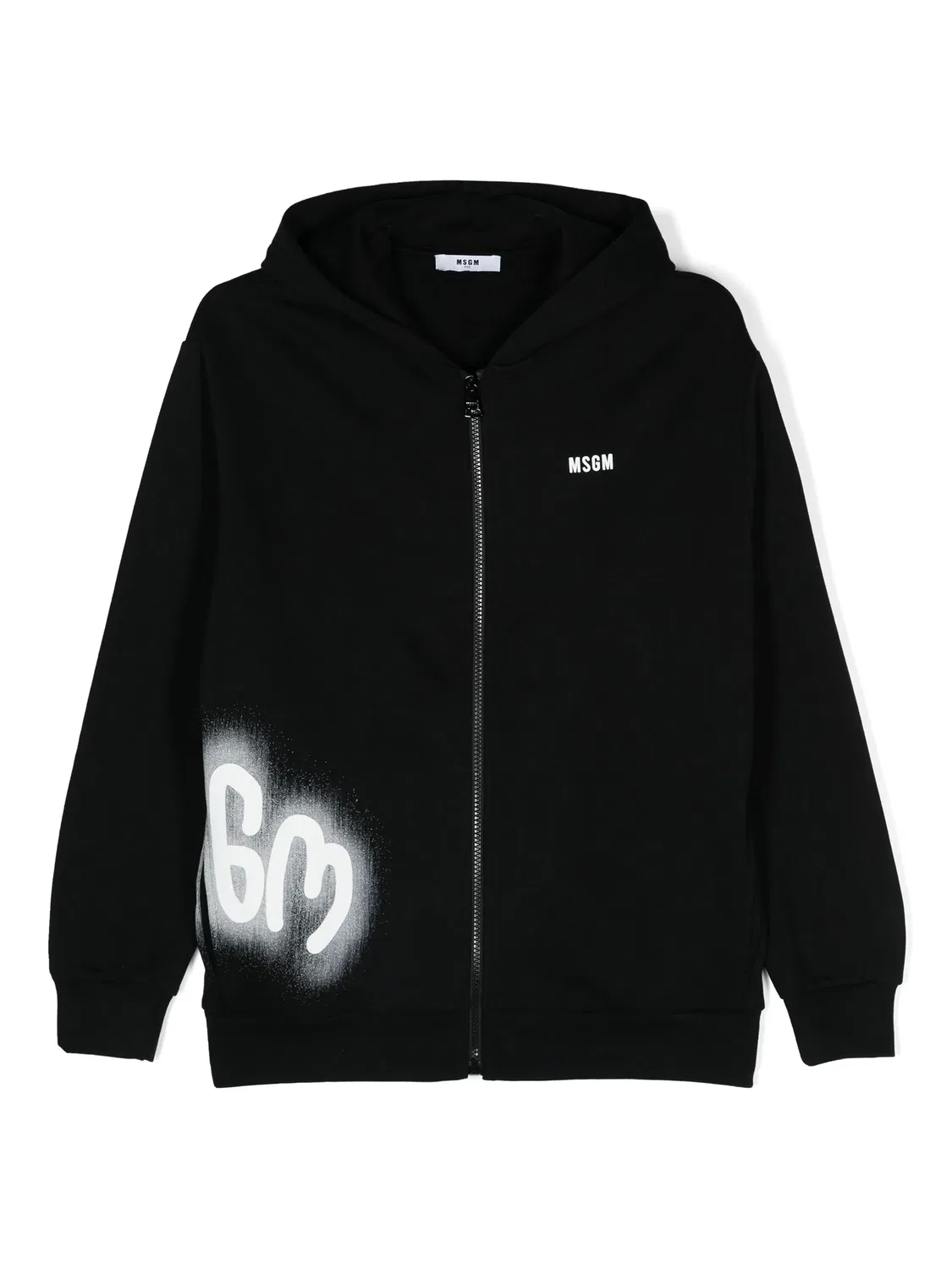 Худи с логотипом на молнии MSGM, черный