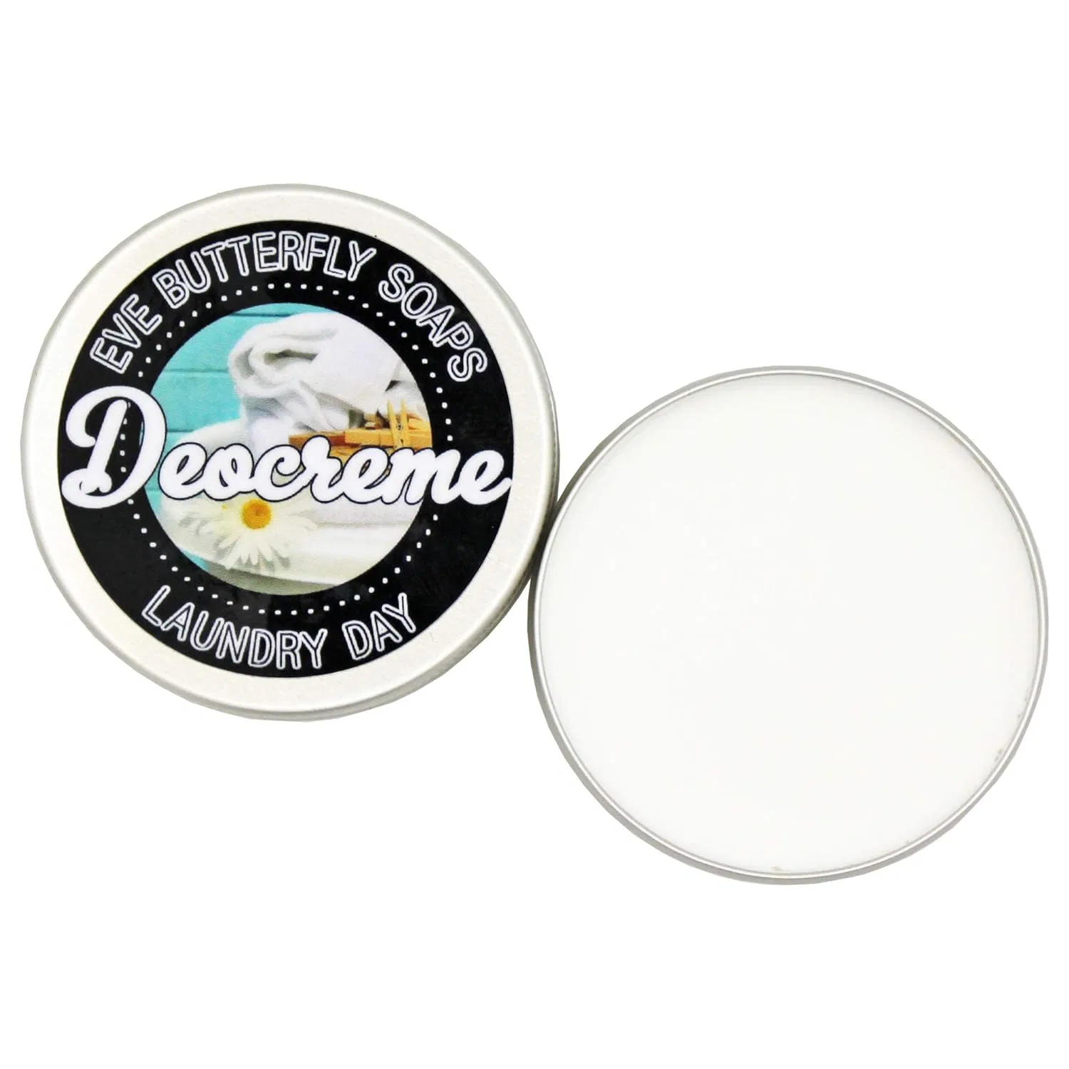 Дезодорант-крем без алюминия EveButterflySoaps, 10 г, аромат Свежевыстиранное белье