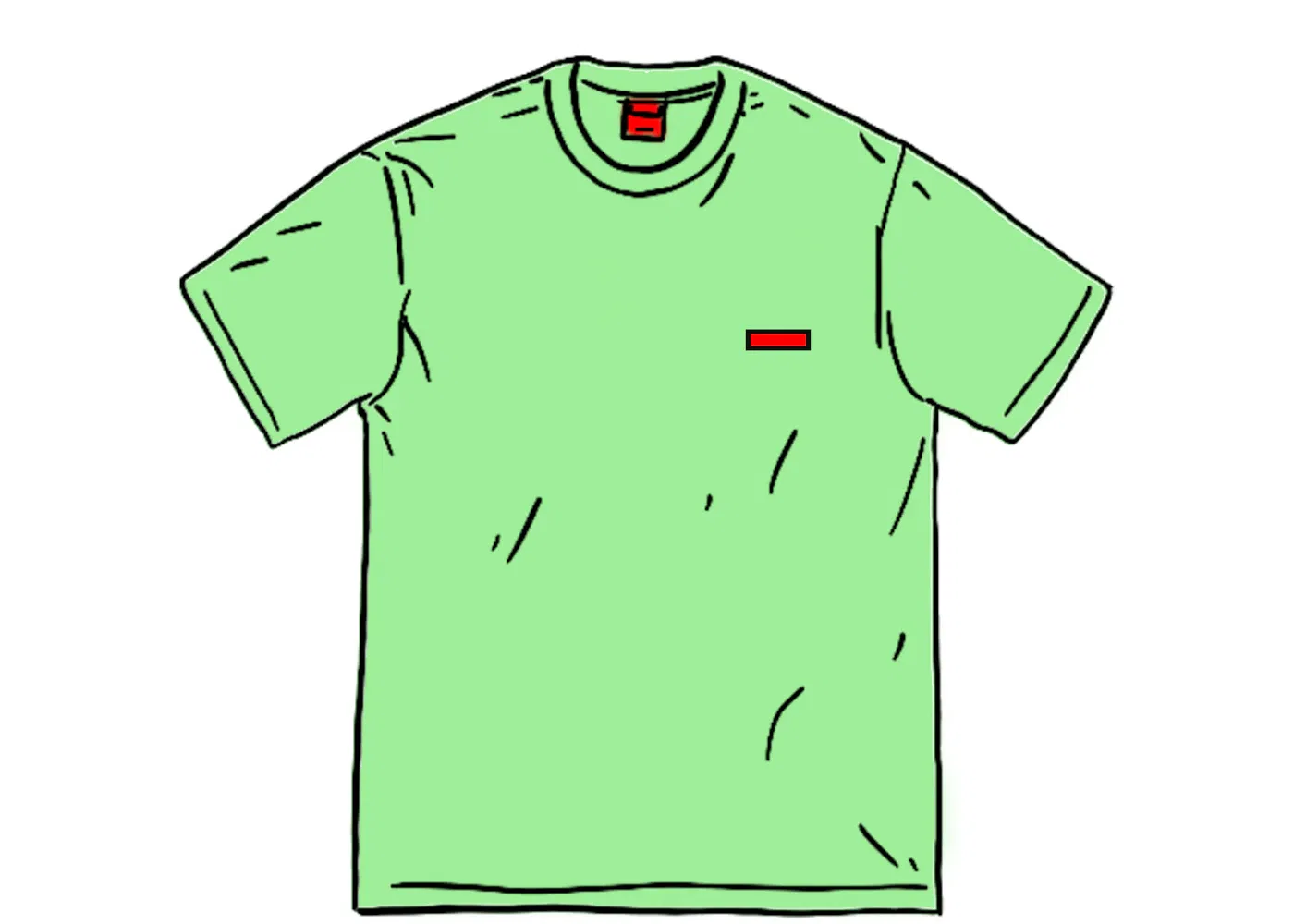 Мужская футболка с принтом Supreme Tee SS20, Bright Green