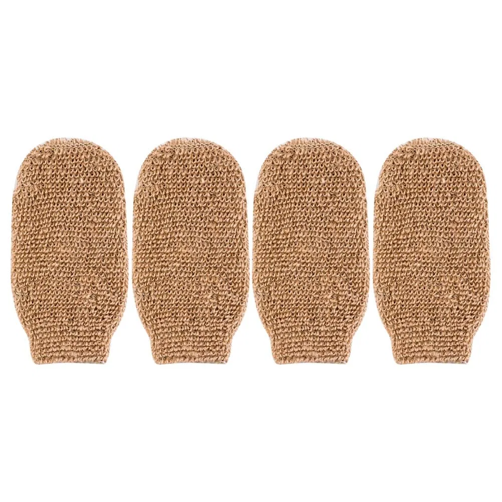 Перчатки для пилинга, Jute, Beaupretty, Набор 4 шт, Khaki