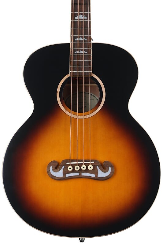 

Epiphone El Capitan J-200 Studio Акустическая электрическая бас-гитара - Aged Vintage Sunburst EIABSJAVSNH1