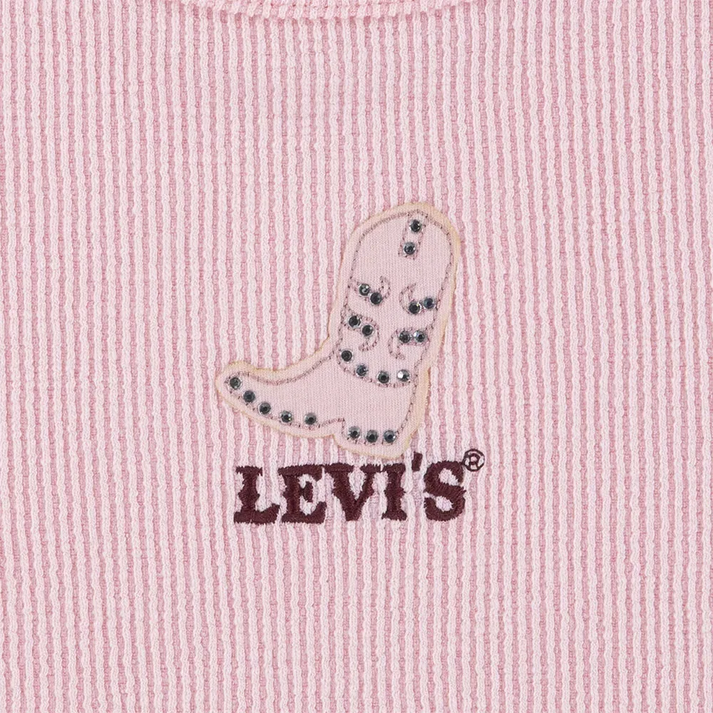 Детская футболка для девочек с реглан-рукавом Block Raglan Levi's, Pink — фото 3